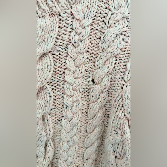 Doen Bee Pink Cable Cotton Knit Sweater - Picture 3 of 7